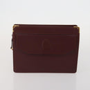 CARTIER Celine Macadam Canvas Bag Leather 3 Set Brown Bordeaux Auth 187170-15