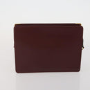 CARTIER Celine Macadam Canvas Bag Leather 3 Set Brown Bordeaux Auth 187170-16