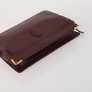 CARTIER Celine Macadam Canvas Bag Leather 3 Set Brown Bordeaux Auth 187170-18