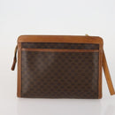 CARTIER Celine Macadam Canvas Bag Leather 3 Set Brown Bordeaux Auth 187170-3