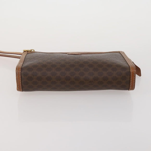 CARTIER Celine Macadam Canvas Bag Leather 3 Set Brown Bordeaux Auth 187170