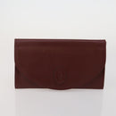 CARTIER Celine Macadam Canvas Bag Leather 3 Set Brown Bordeaux Auth 187170-9