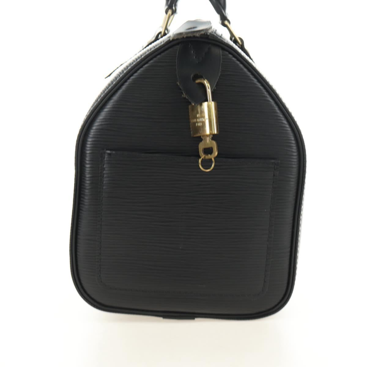 LOUIS VUITTON Epi Speedy 25 Hand Bag Black M59042 LV Auth