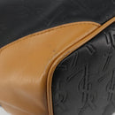 SAINT LAURENT Hand Bag Leather Black Gold Auth 187181-13