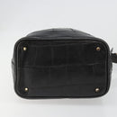 CELINE Purse Shoulder Bag Leather Black Gold Auth 187182-6