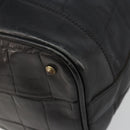 CELINE Purse Shoulder Bag Leather Black Gold Auth 187182-9