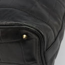 CELINE Purse Shoulder Bag Leather Black Gold Auth 187182-16