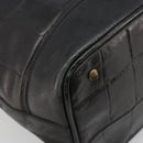 CELINE Purse Shoulder Bag Leather Black Gold Auth 187182-17