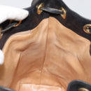 CELINE Purse Shoulder Bag Leather Black Gold Auth 187182-20