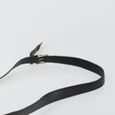 CELINE Purse Shoulder Bag Leather Black Gold Auth 187182-14