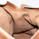 CELINE Hand Bag Leather Brown Silver Auth 187184A-19