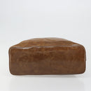 CELINE Hand Bag Leather Brown Silver Auth 187184A-9