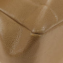 CHANEL Mademoiselle Chain Shoulder Bag Caviar Skin Brown Gold CC Auth 187186SAV-12