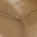 CHANEL Mademoiselle Chain Shoulder Bag Caviar Skin Brown Gold CC Auth 187186SAV-13