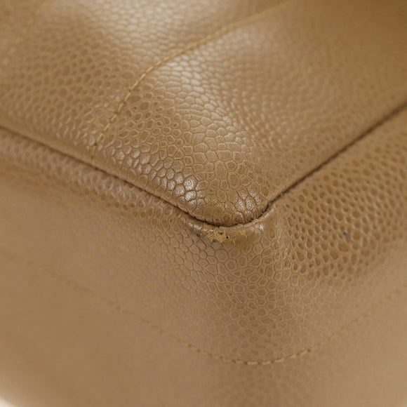 CHANEL Mademoiselle Chain Shoulder Bag Caviar Skin Brown Gold CC Auth 187186SAV