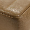 CHANEL Mademoiselle Chain Shoulder Bag Caviar Skin Brown Gold CC Auth 187186SAV-15