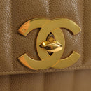 CHANEL Mademoiselle Chain Shoulder Bag Caviar Skin Brown Gold CC Auth 187186SAV-16