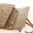 CHANEL Mademoiselle Chain Shoulder Bag Caviar Skin Brown Gold CC Auth 187186SAV-17