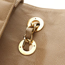 CHANEL Mademoiselle Chain Shoulder Bag Caviar Skin Brown Gold CC Auth 187186SAV-19