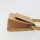 CHANEL Matelasse Shoulder Bag Lamb Skin Beige Gold CC Auth 187187-4