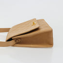 CHANEL Matelasse Shoulder Bag Lamb Skin Beige Gold CC Auth 187187-5