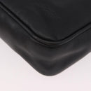 GUCCI Shoulder Bag Leather 2way Black Gold Auth 187188-9