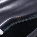 GUCCI Shoulder Bag Leather 2way Black Gold Auth 187188-12