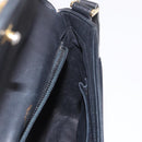 GUCCI Shoulder Bag Leather 2way Black Gold Auth 187188-20