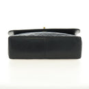 CHANEL Chain Matelasse Shoulder Bag Lamb Skin Black Gold CC Auth 187189SAV-5
