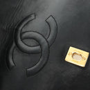 CHANEL Chain Matelasse Shoulder Bag Lamb Skin Black Gold CC Auth 187189SAV-20