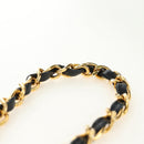 CHANEL Chain Matelasse Shoulder Bag Lamb Skin Black Gold CC Auth 187189SAV-14