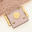 FENDI Mamma Baguette Shoulder Bag Mouton Beige Gold Auth 187191SAV-19
