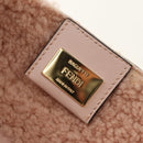 FENDI Mamma Baguette Shoulder Bag Mouton Beige Gold Auth 187191SAV-20