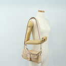 FENDI Mamma Baguette Shoulder Bag Mouton Beige Gold Auth 187191SAV-25