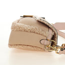 FENDI Mamma Baguette Shoulder Bag Mouton Beige Gold Auth 187191SAV-5