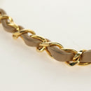 CHANEL Matelasse Chain Shoulder Bag Lamb Skin Beige Gold CC Auth 187192SAV-10