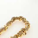 CHANEL Matelasse Chain Shoulder Bag Lamb Skin Beige Gold CC Auth 187192SAV-11