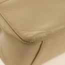 CHANEL Matelasse Chain Shoulder Bag Lamb Skin Beige Gold CC Auth 187192SAV-13