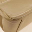 CHANEL Matelasse Chain Shoulder Bag Lamb Skin Beige Gold CC Auth 187192SAV-15