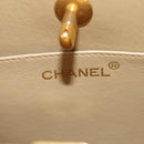 CHANEL Matelasse Chain Shoulder Bag Lamb Skin Beige Gold CC Auth 187192SAV-19
