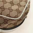 GUCCI GG Canvas Web Sherry Line Tote Bag Beige Silver Red 232971 Auth 187200SAV-19