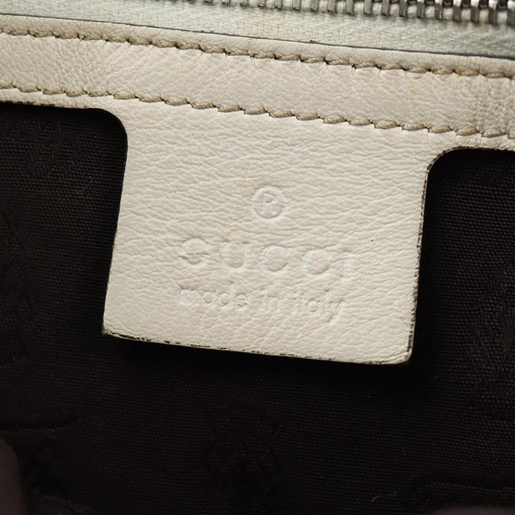 GUCCI GG Canvas Web Sherry Line Tote Bag Beige Silver Red 232971 Auth 187200SAV