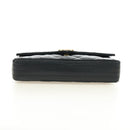 CHANEL Chain Matelasse Shoulder Bag Lamb Skin Black Gold CC Auth 187203SAV-5
