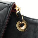 CHANEL Chain Matelasse Shoulder Bag Lamb Skin Black Gold CC Auth 187203SAV-22