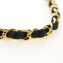 CHANEL Chain Matelasse Shoulder Bag Lamb Skin Black Gold CC Auth 187203SAV-8