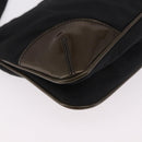 PRADA Shoulder Bag Nylon Silver Black Auth 187204A-12