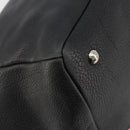 PRADA Tote Bag Leather Black Silver Auth 187205A-11