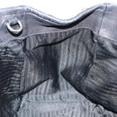 PRADA Tote Bag Leather Black Silver Auth 187205A-17