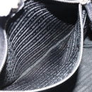 PRADA Tote Bag Leather Black Silver Auth 187205A-20