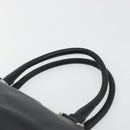PRADA Tote Bag Leather Black Silver Auth 187205A-8